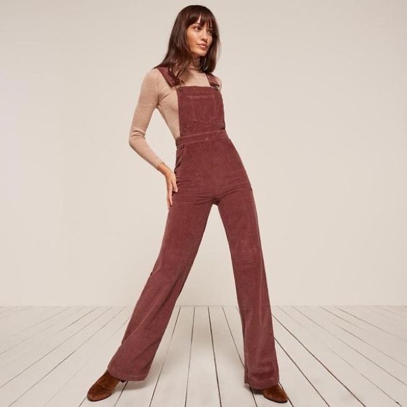 Reformation Rodeo Overall Rust Corduroy Size 2 - Picture 1 of 10